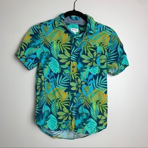 Cat & Jack Hawaiian button up short sleeve shirt